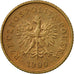 Coin, Poland, Grosz, 1990, Warsaw, EF(40-45), Brass, KM:276