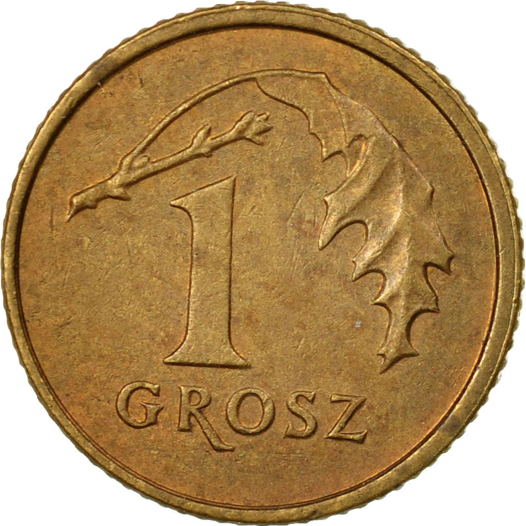 Coin, Poland, Grosz, 1990, Warsaw, EF(40-45), Brass, KM:276