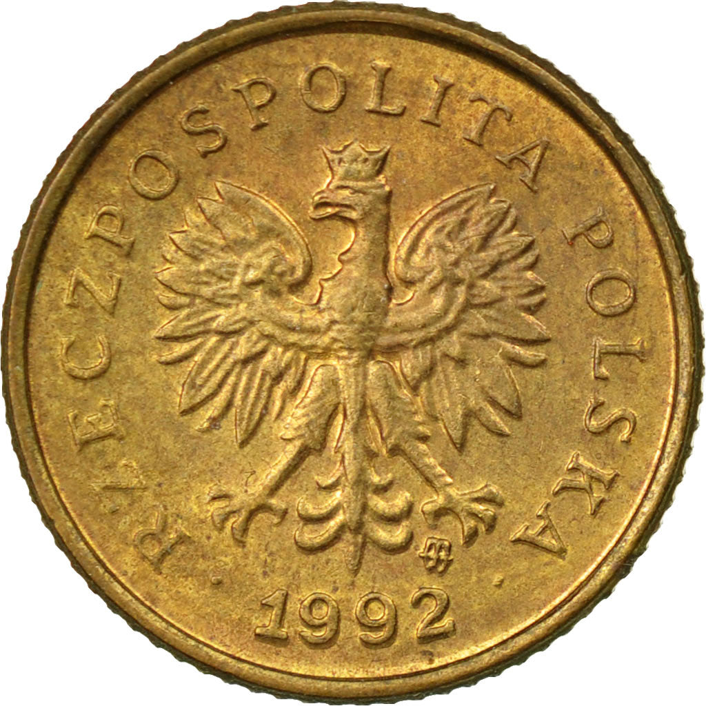 Münze, Polen, Grosz, 1992, Warsaw, SS, Messing, KM:276