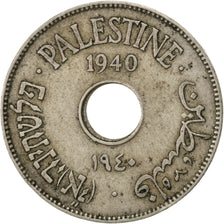 PALESTINE, 10 Mils, 1940, KM #4, EF(40-45), Copper-Nickel, 27, 6.43