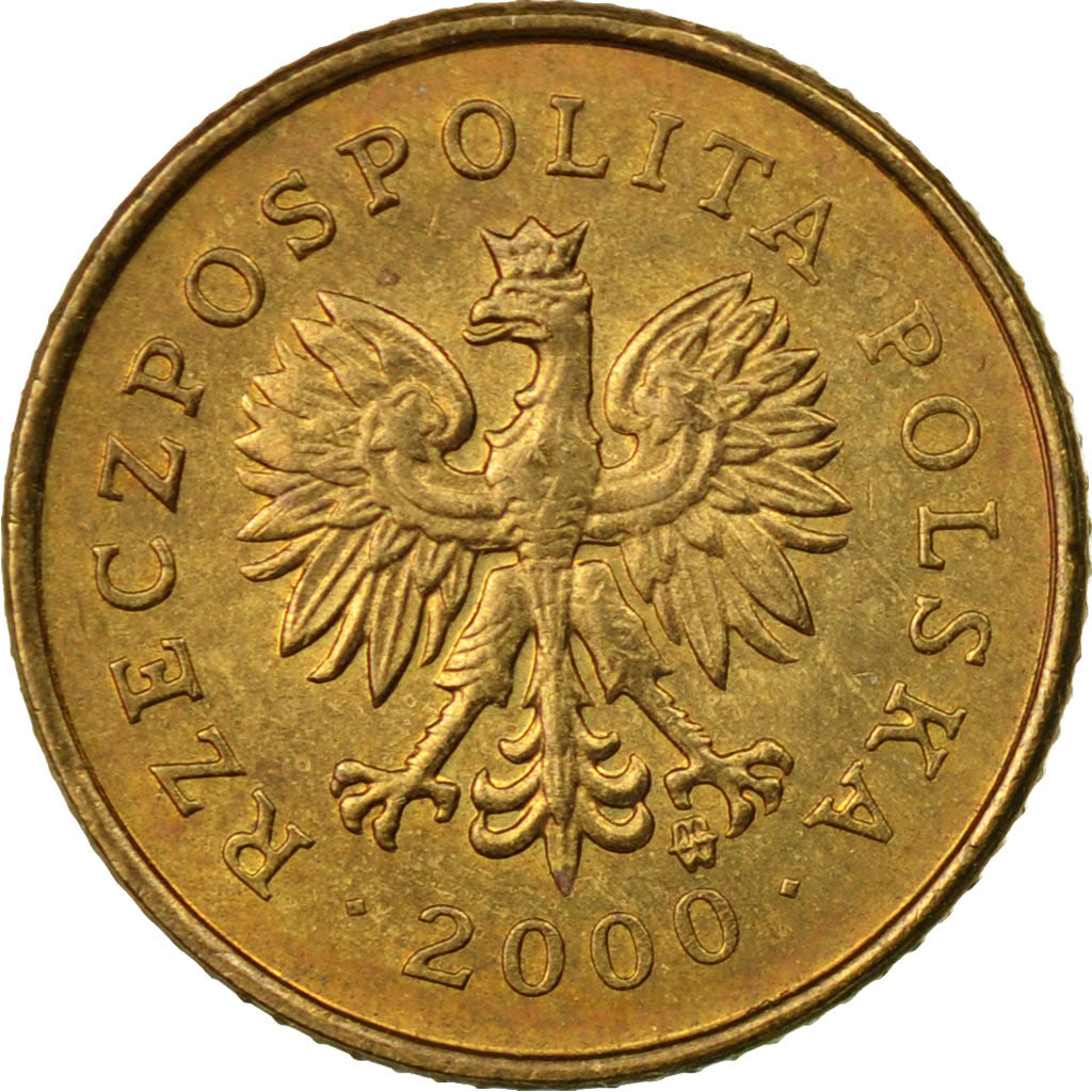 Coin, Poland, Grosz, 2000, Warsaw, EF(40-45), Brass, KM:276