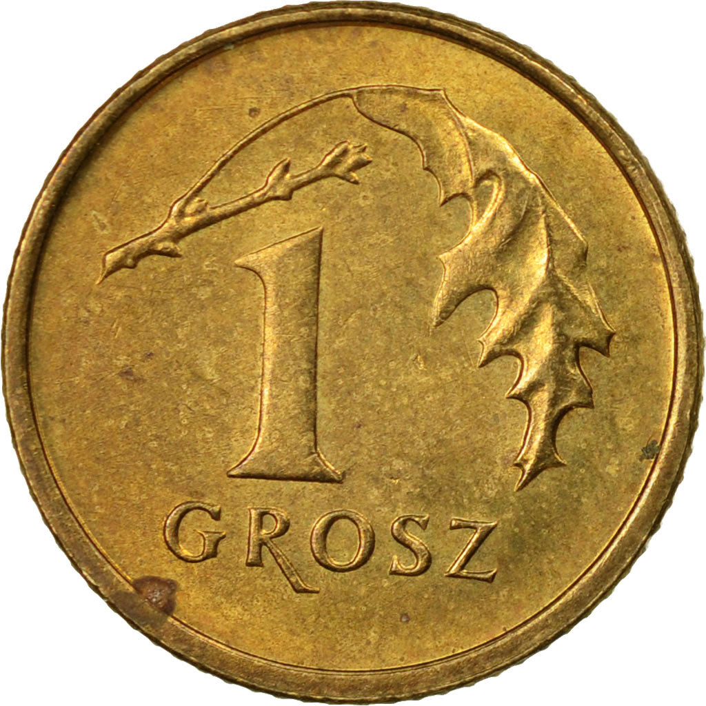 Coin, Poland, Grosz, 2000, Warsaw, EF(40-45), Brass, KM:276