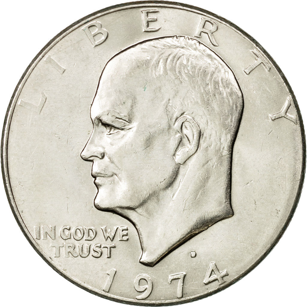 Coin, United States, Eisenhower Dollar, Dollar, 1974, U.S. Mint, Denver