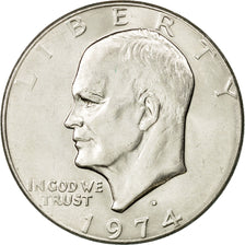 Coin, United States, Eisenhower Dollar, Dollar, 1974, U.S. Mint, Denver
