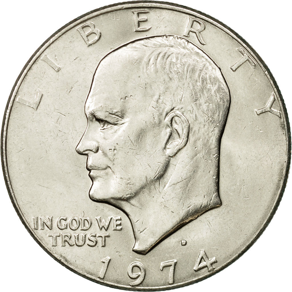 Coin, United States, Eisenhower Dollar, Dollar, 1974, U.S. Mint, Denver