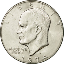 Coin, United States, Eisenhower Dollar, Dollar, 1974, U.S. Mint, Denver