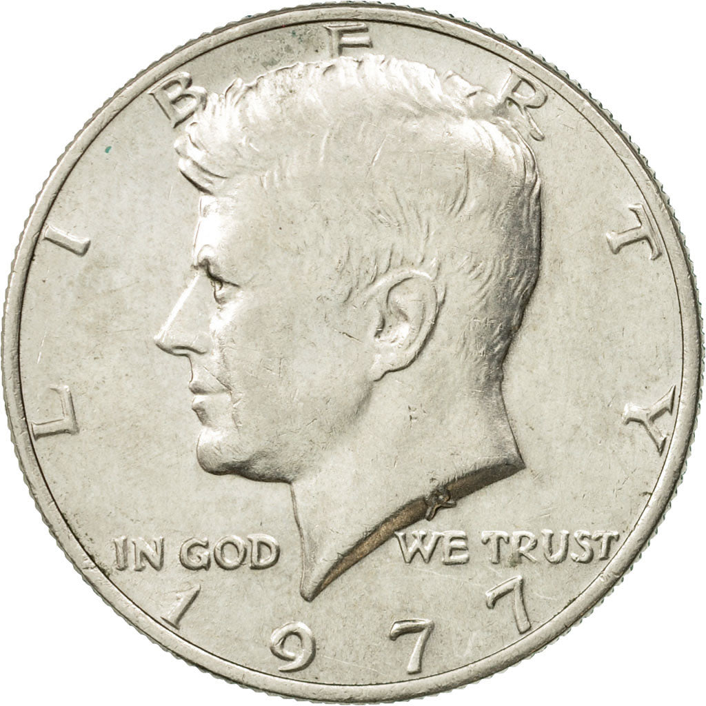 Coin, United States, Kennedy Half Dollar, Half Dollar, 1977, U.S. Mint
