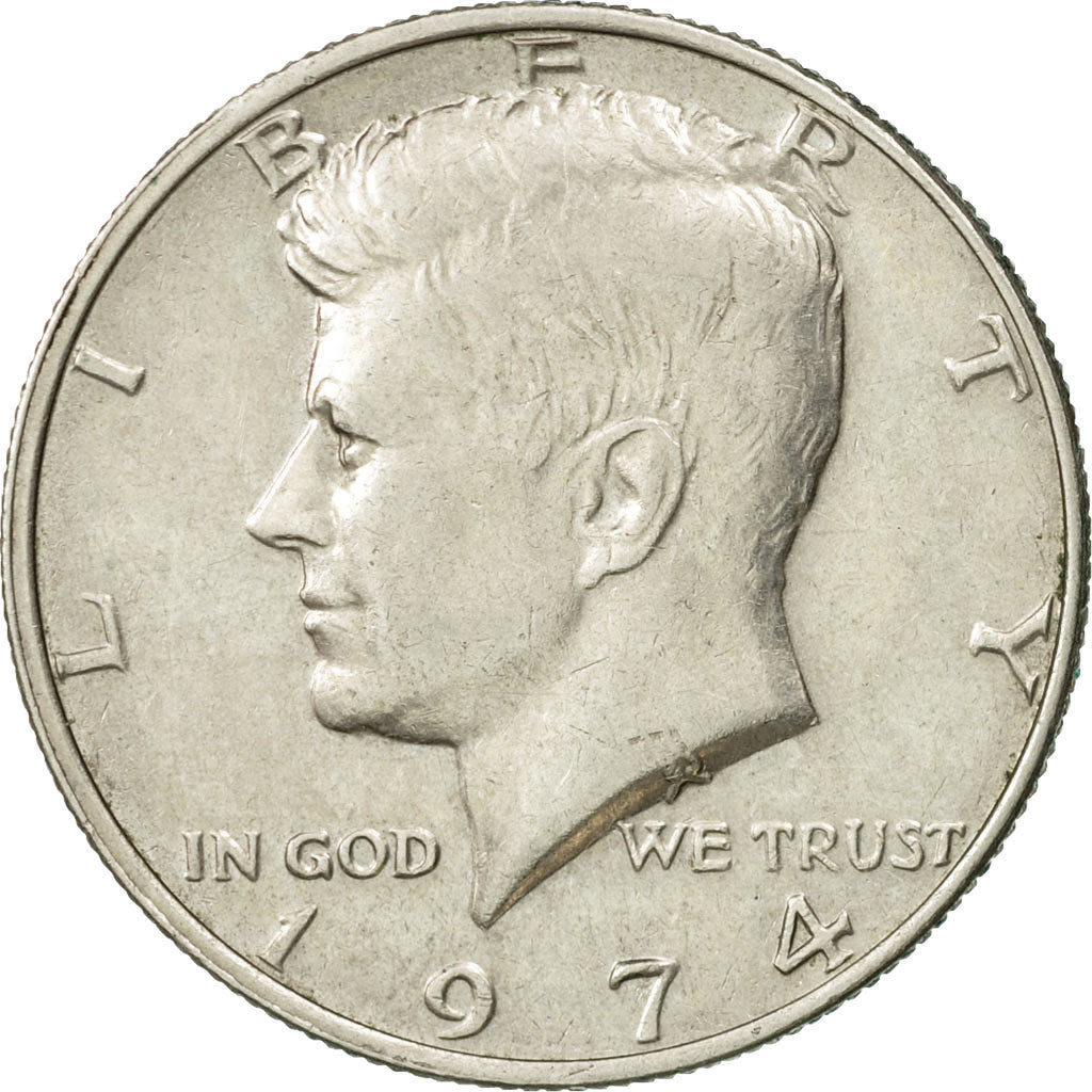Coin, United States, Kennedy Half Dollar, Half Dollar, 1974, U.S. Mint