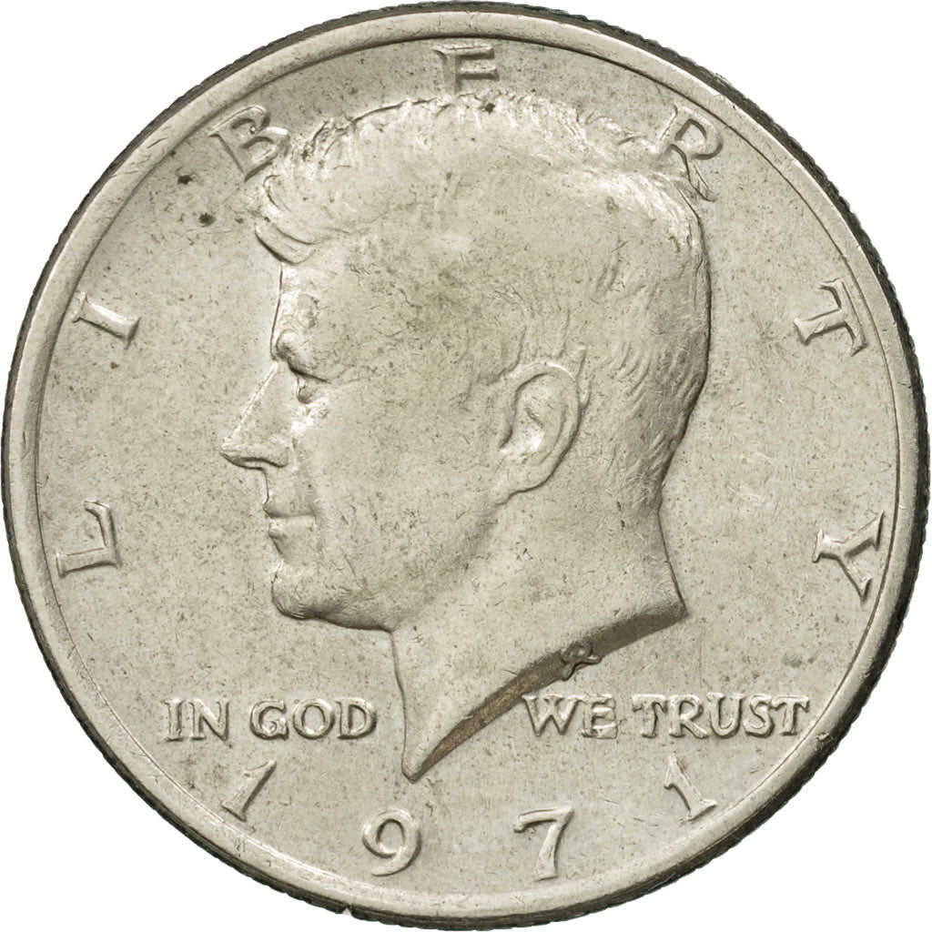 Coin, United States, Kennedy Half Dollar, Half Dollar, 1971, U.S. Mint