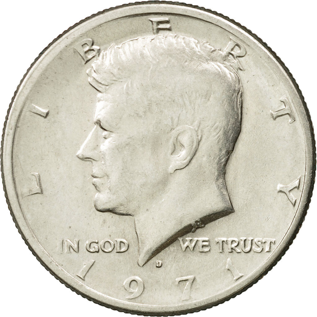 Coin, United States, Kennedy Half Dollar, Half Dollar, 1971, U.S. Mint, Denver