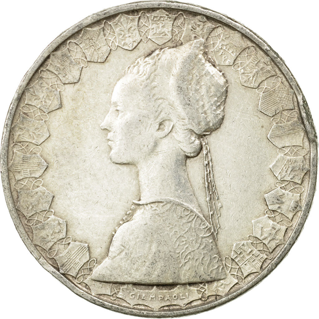 Coin, Italy, 500 Lire, 1958, Rome, EF(40-45), Silver, KM:98