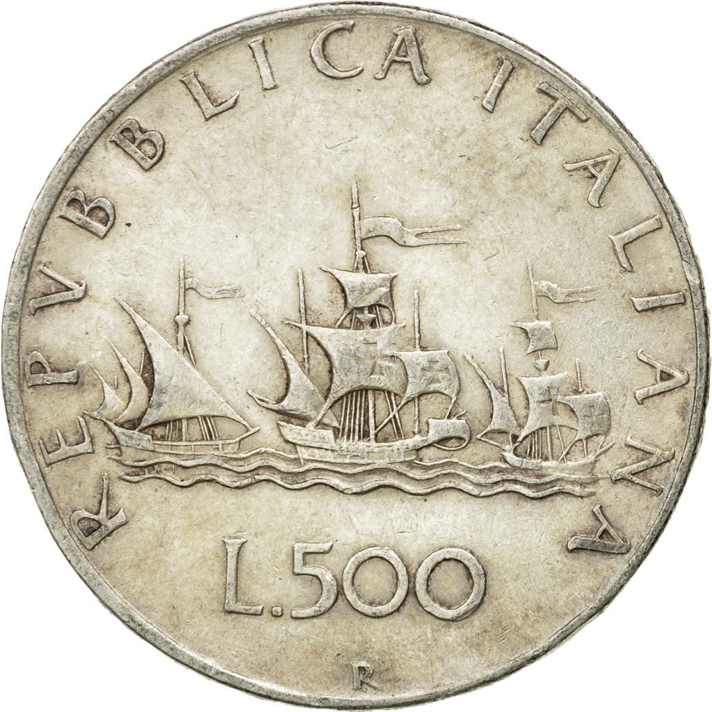 Coin, Italy, 500 Lire, 1958, Rome, EF(40-45), Silver, KM:98