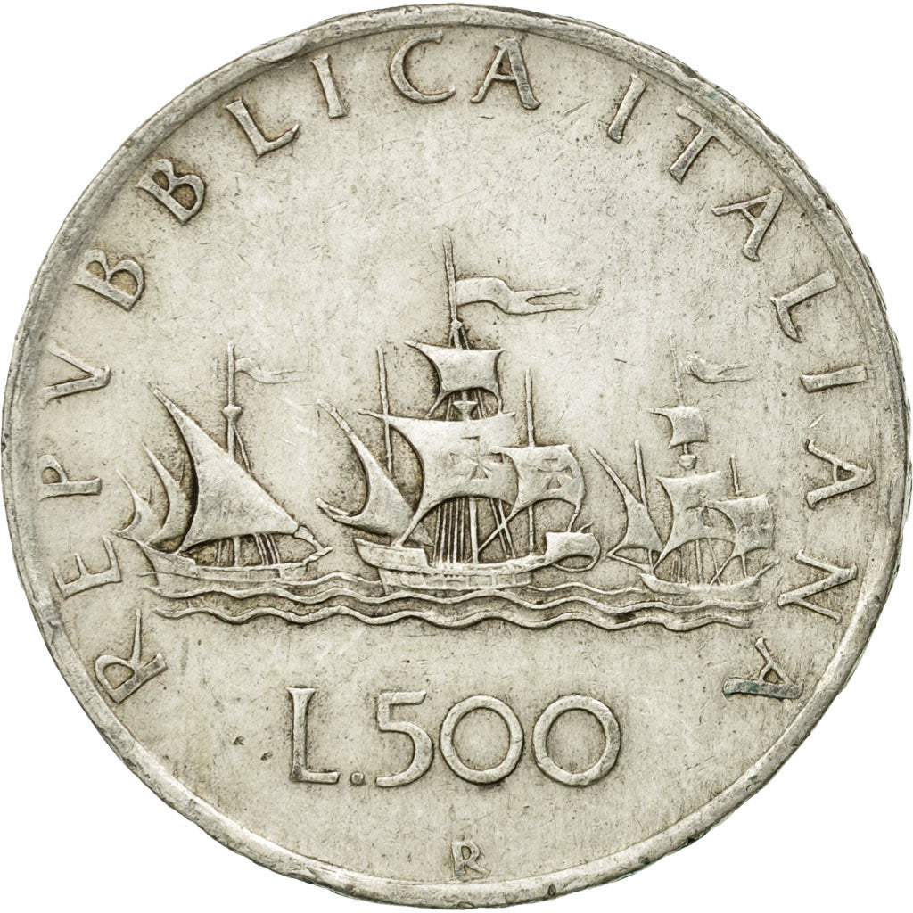 Coin, Italy, 500 Lire, 1960, Rome, EF(40-45), Silver, KM:98