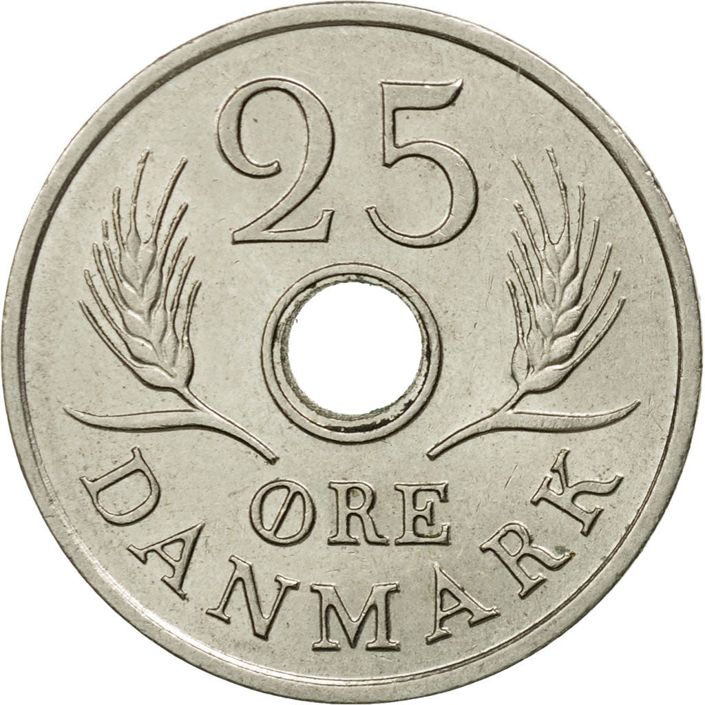 Monnaie, Danemark, Frederik IX, 25 Öre, 1972, Copenhagen, SUP, Copper-nickel