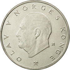 Coin, Norway, Olav V, 5 Kroner, 1977, AU(55-58), Copper-nickel, KM:420