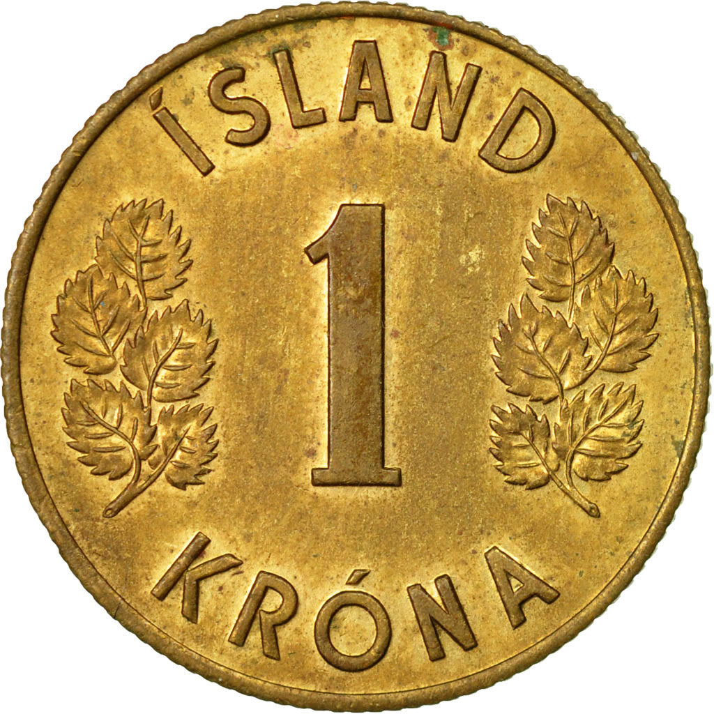 Coin, Iceland, Krona, 1969, EF(40-45), Nickel-brass, KM:12a