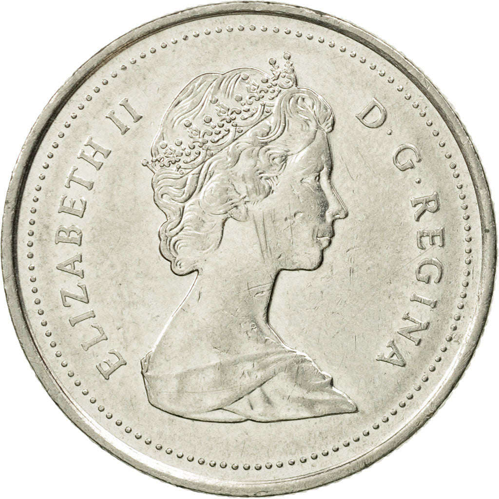 Coin, Canada, Elizabeth II, 25 Cents, 1988, Royal Canadian Mint, Ottawa
