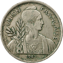 Münze, FRENCH INDO-CHINA, Piastre, 1947, Paris, SS, Copper-nickel, KM:32.1