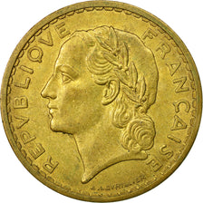 Moneda, Francia, Lavrillier, 5 Francs, 1939, Paris, MBC, Níquel, KM:888