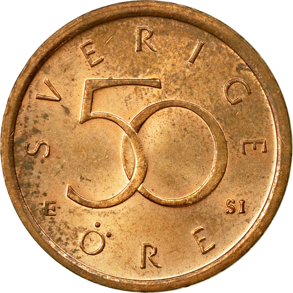 Coin, Sweden, Carl XVI Gustaf, 50 Öre, 2006, EF(40-45), Bronze, KM:878