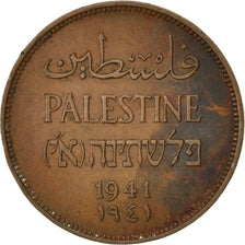 PALESTINE, 2 Mils, 1941, KM #2, EF(40-45), Bronze, 28, 7.67