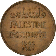 PALESTINE, 2 Mils, 1942, KM #2, EF(40-45), Bronze, 28, 7.90