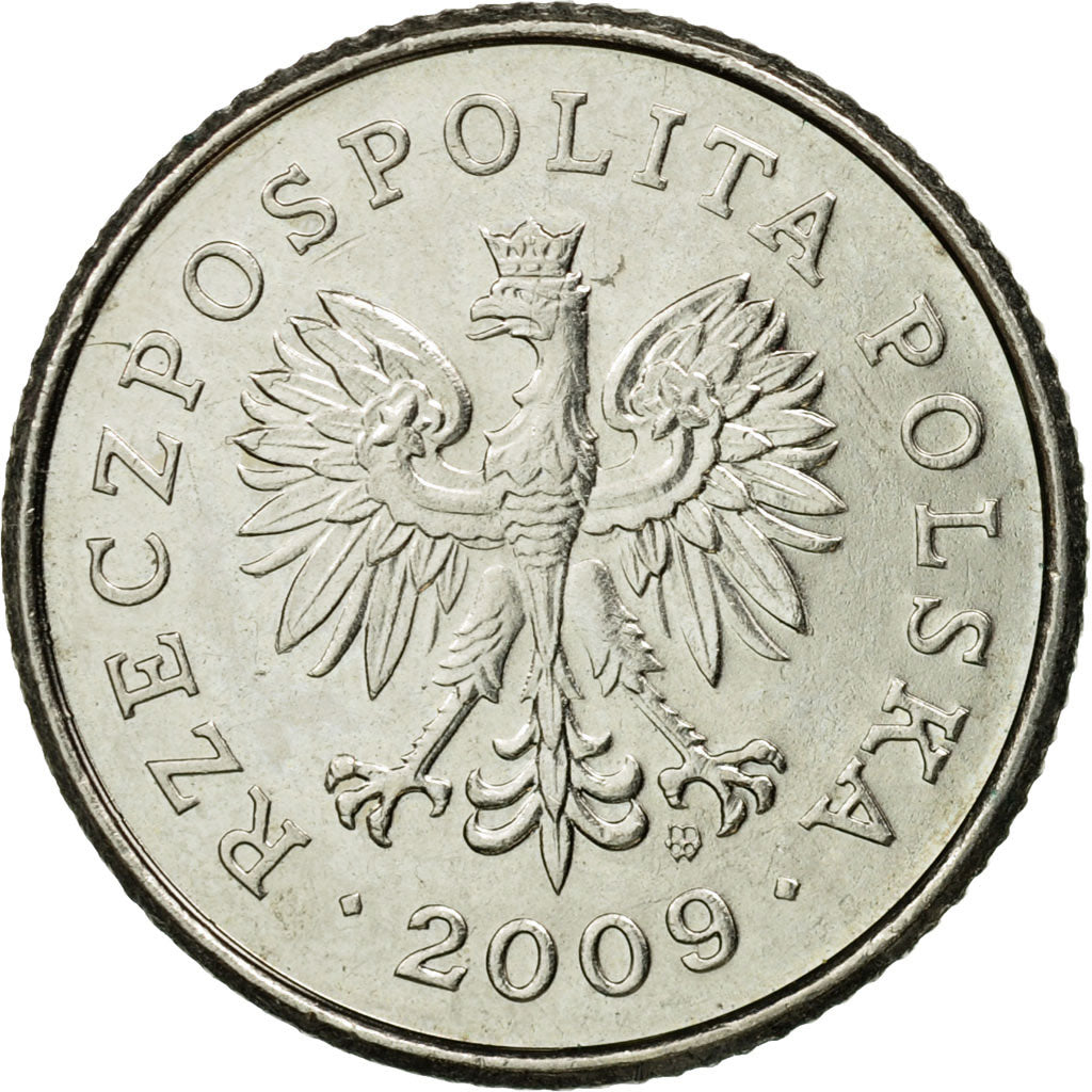 Coin, Poland, 50 Groszy, 2009, Warsaw, EF(40-45), Copper-nickel, KM:281
