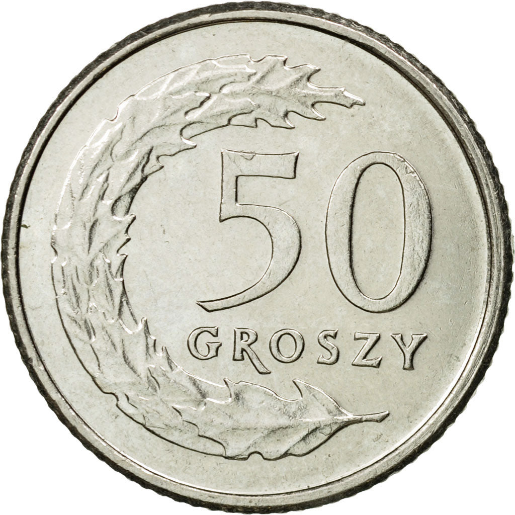 Coin, Poland, 50 Groszy, 2009, Warsaw, EF(40-45), Copper-nickel, KM:281