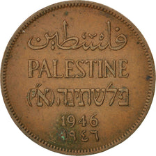 PALESTINE, 2 Mils, 1946, KM #2, EF(40-45), Bronze, 28, 7.67