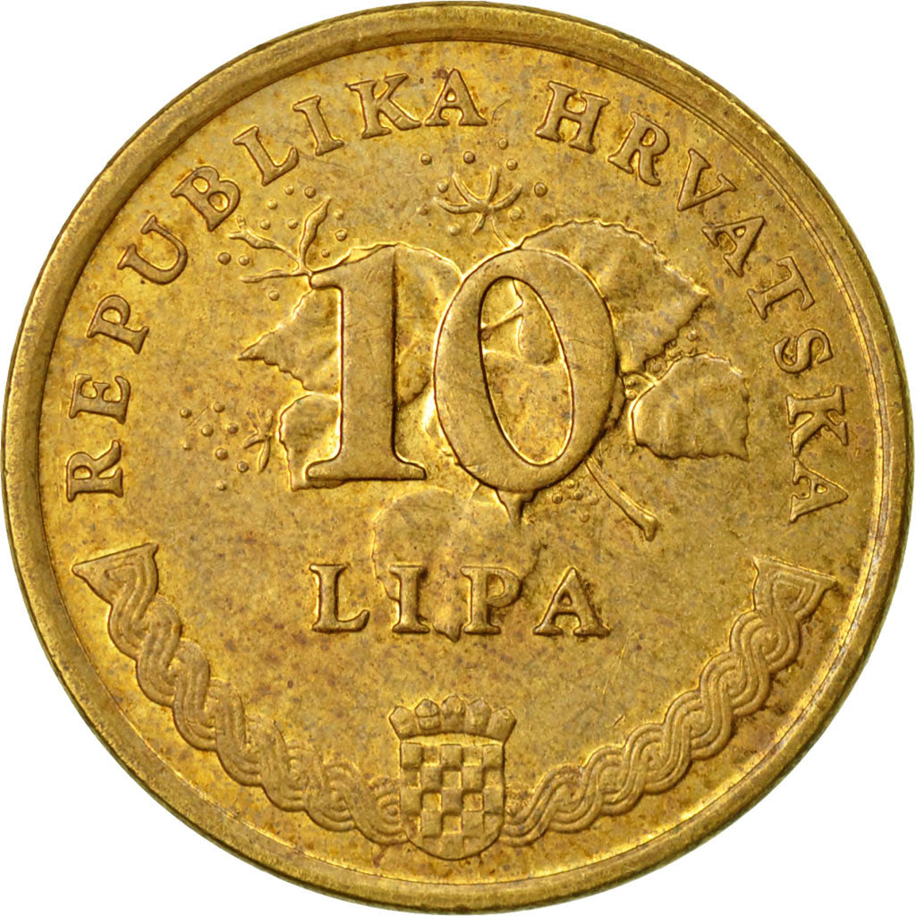 Coin, Croatia, 10 Lipa, 2011, EF(40-45), Brass plated steel, KM:6