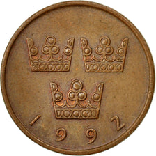 Monnaie, Suède, Carl XVI Gustaf, 50 Öre, 1992, TTB, Bronze, KM:878