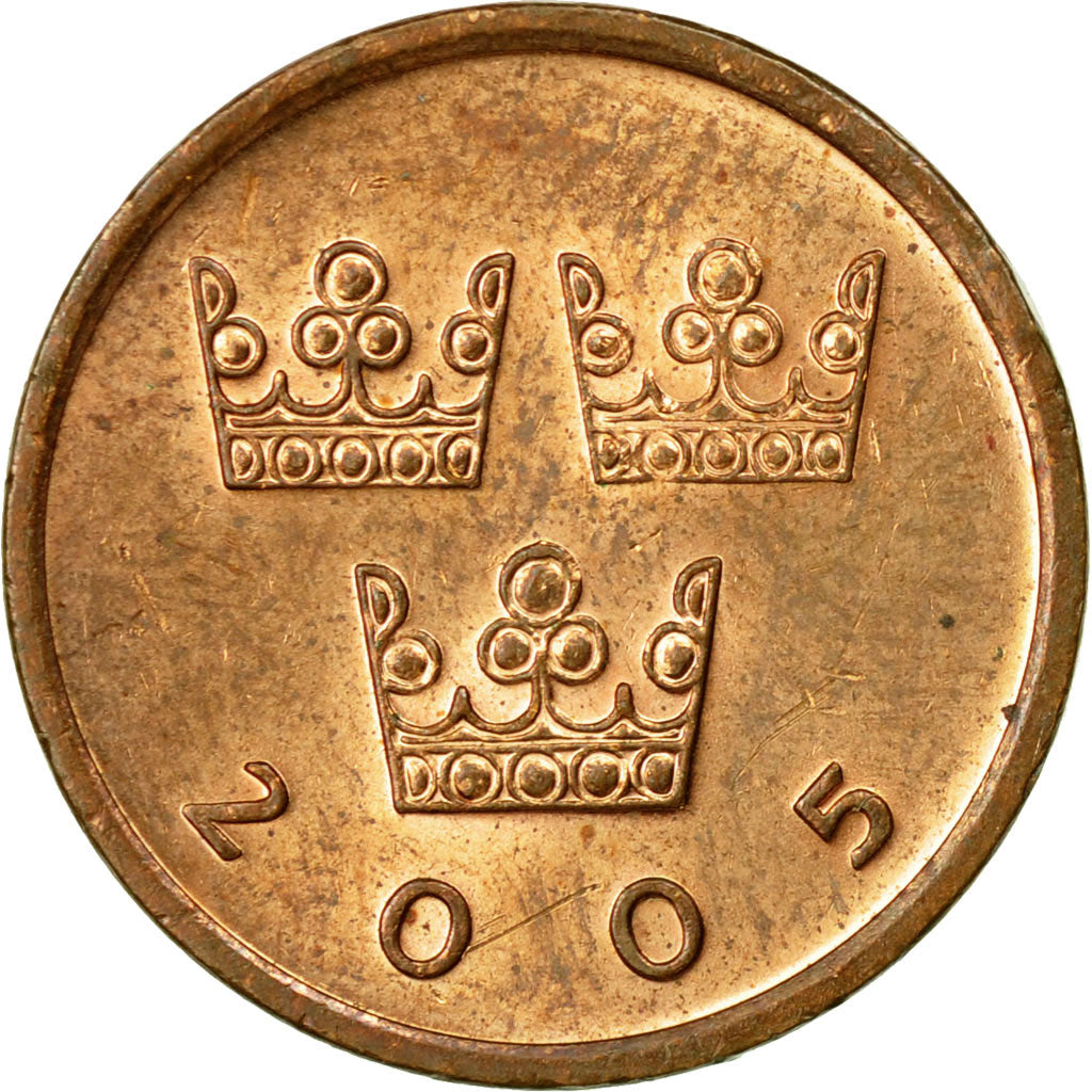 Coin, Sweden, Carl XVI Gustaf, 50 Öre, 2005, EF(40-45), Bronze, KM:878