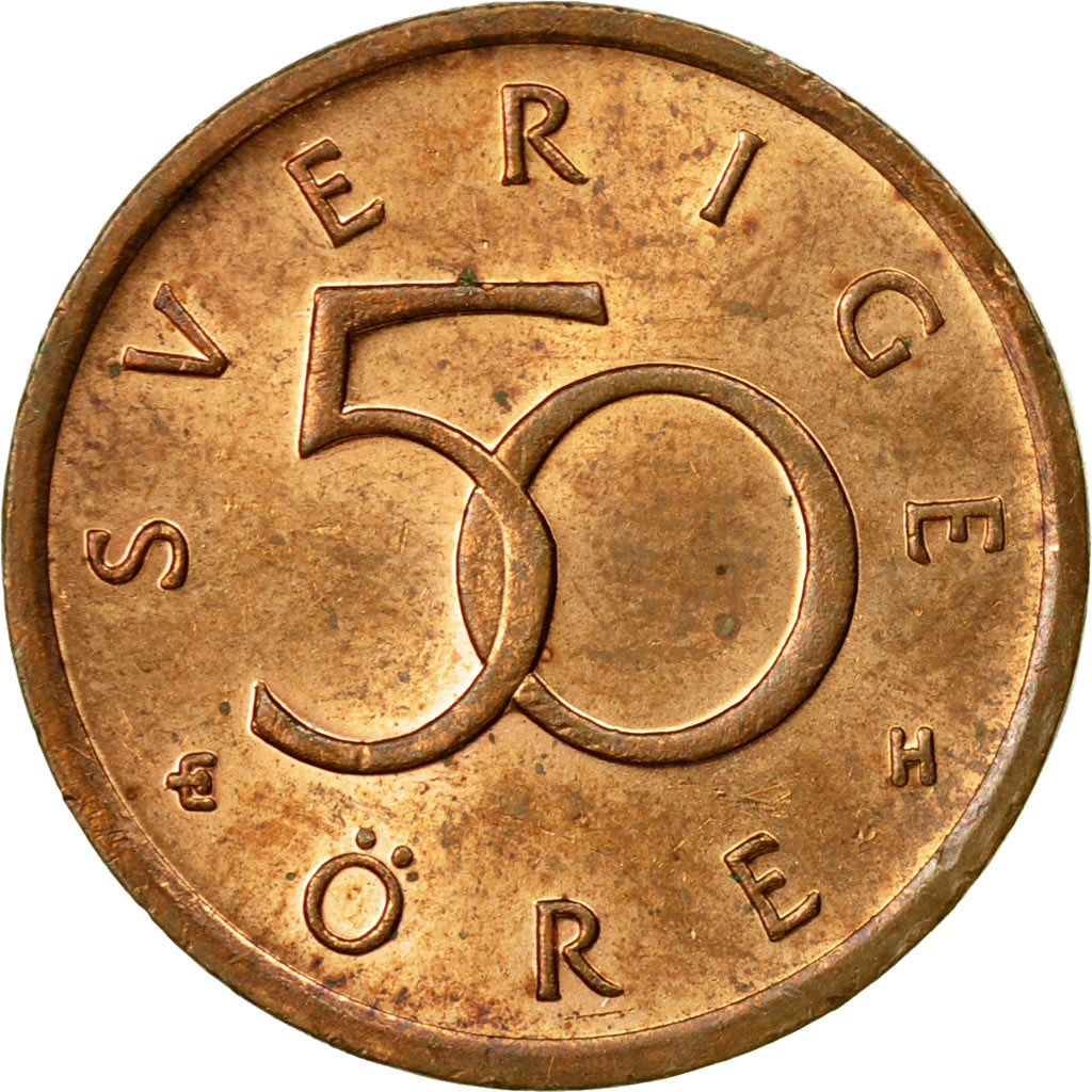 Coin, Sweden, Carl XVI Gustaf, 50 Öre, 2005, EF(40-45), Bronze, KM:878