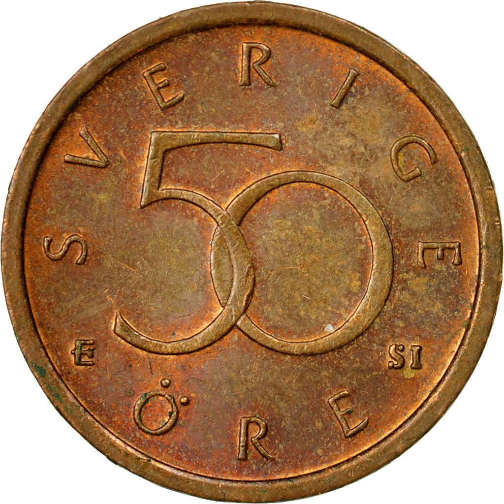 Coin, Sweden, Carl XVI Gustaf, 50 Öre, 2005, EF(40-45), Bronze, KM:878