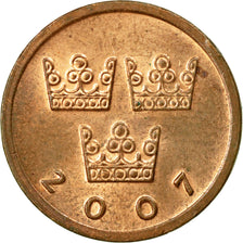 Moneta, Svezia, Carl XVI Gustaf, 50 Öre, 2007, BB, Bronzo, KM:878