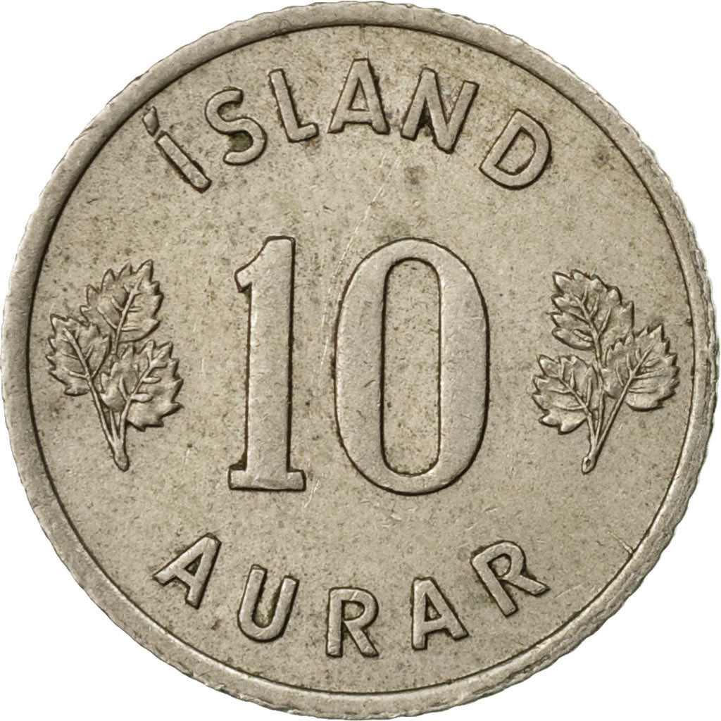 Coin, Iceland, 10 Aurar, 1946, EF(40-45), Copper-nickel, KM:10