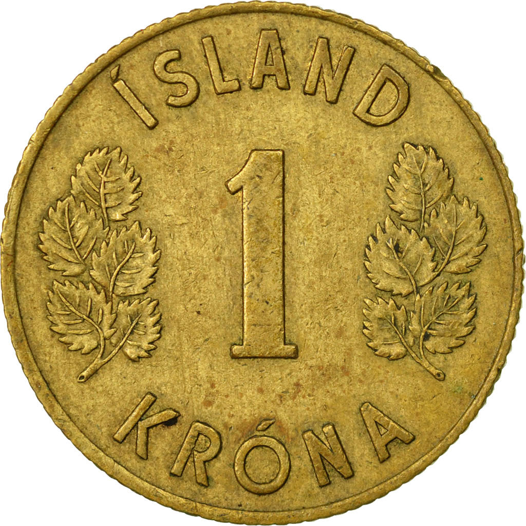 Coin, Iceland, Krona, 1962, EF(40-45), Nickel-brass, KM:12a