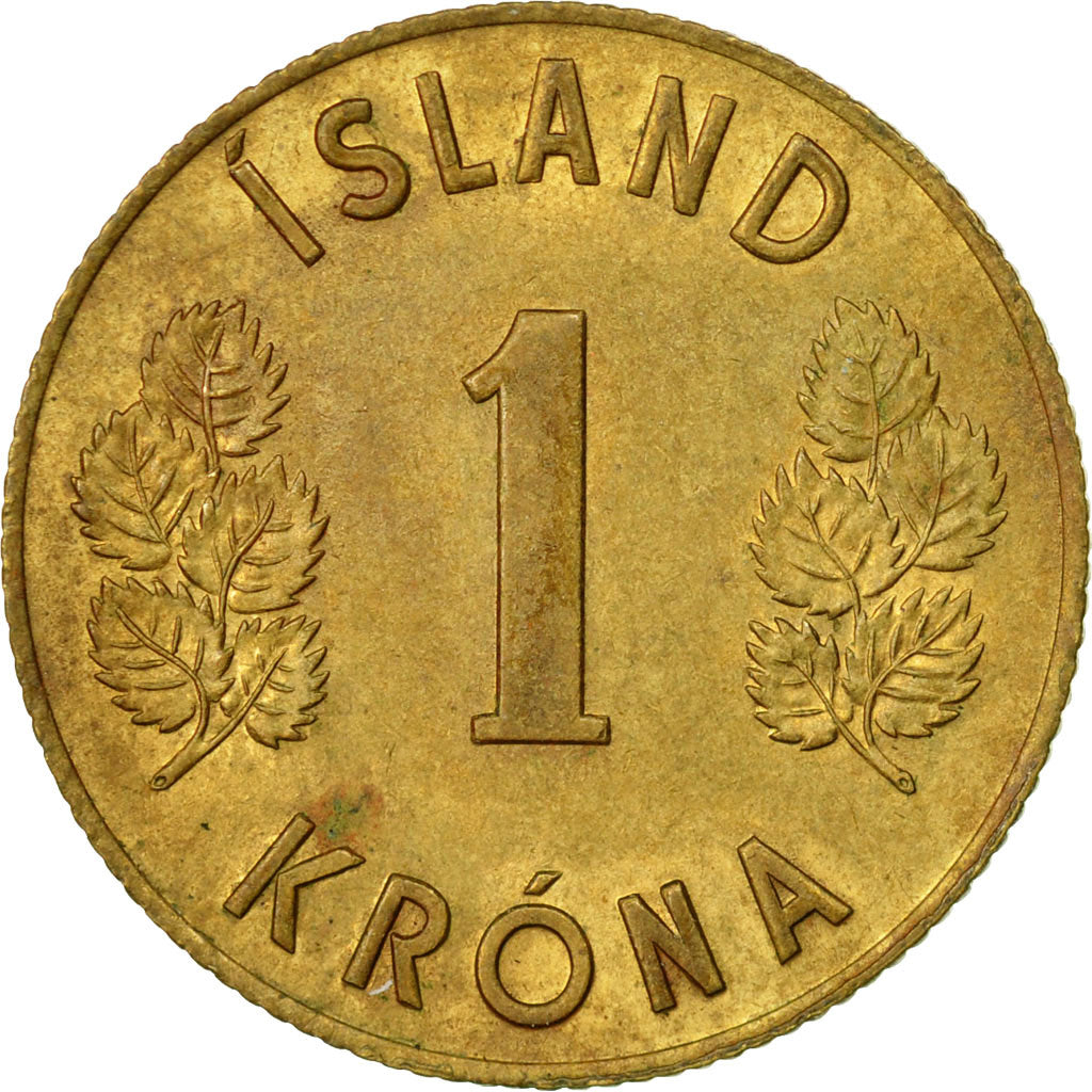 Coin, Iceland, Krona, 1970, EF(40-45), Nickel-brass, KM:12a