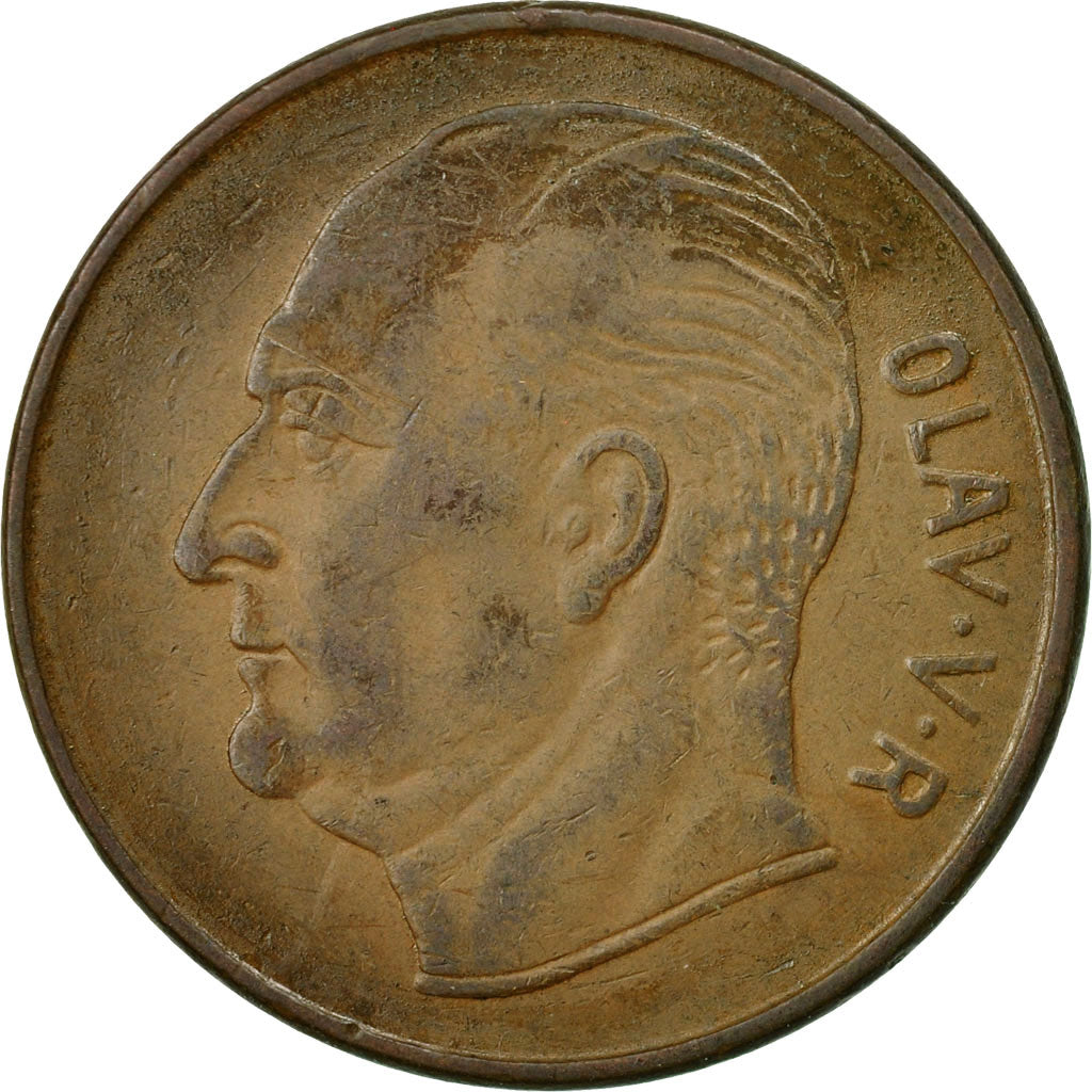 Coin, Norway, Olav V, 5 Öre, 1960, EF(40-45), Bronze, KM:405