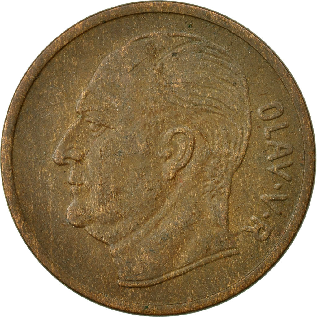 Moneta, Norvegia, Olav V, 5 Öre, 1962, BB, Bronzo, KM:405