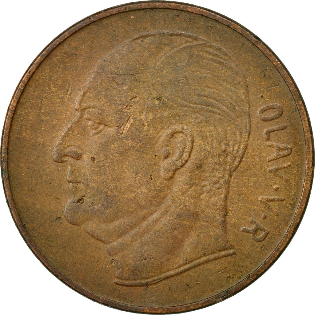 Coin, Norway, Olav V, 5 Öre, 1973, EF(40-45), Bronze, KM:405