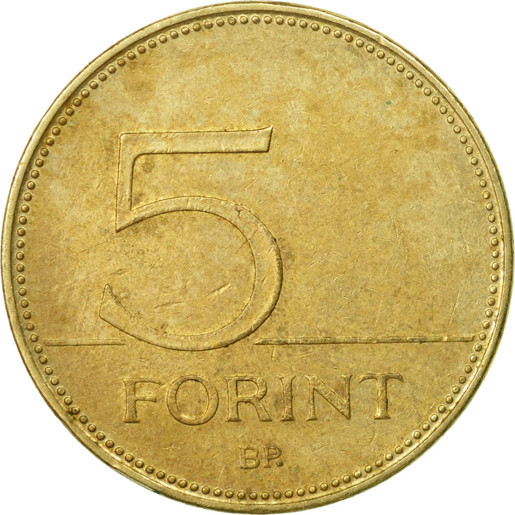 Coin, Hungary, 5 Forint, 2004, Budapest, EF(40-45), Nickel-brass, KM:694