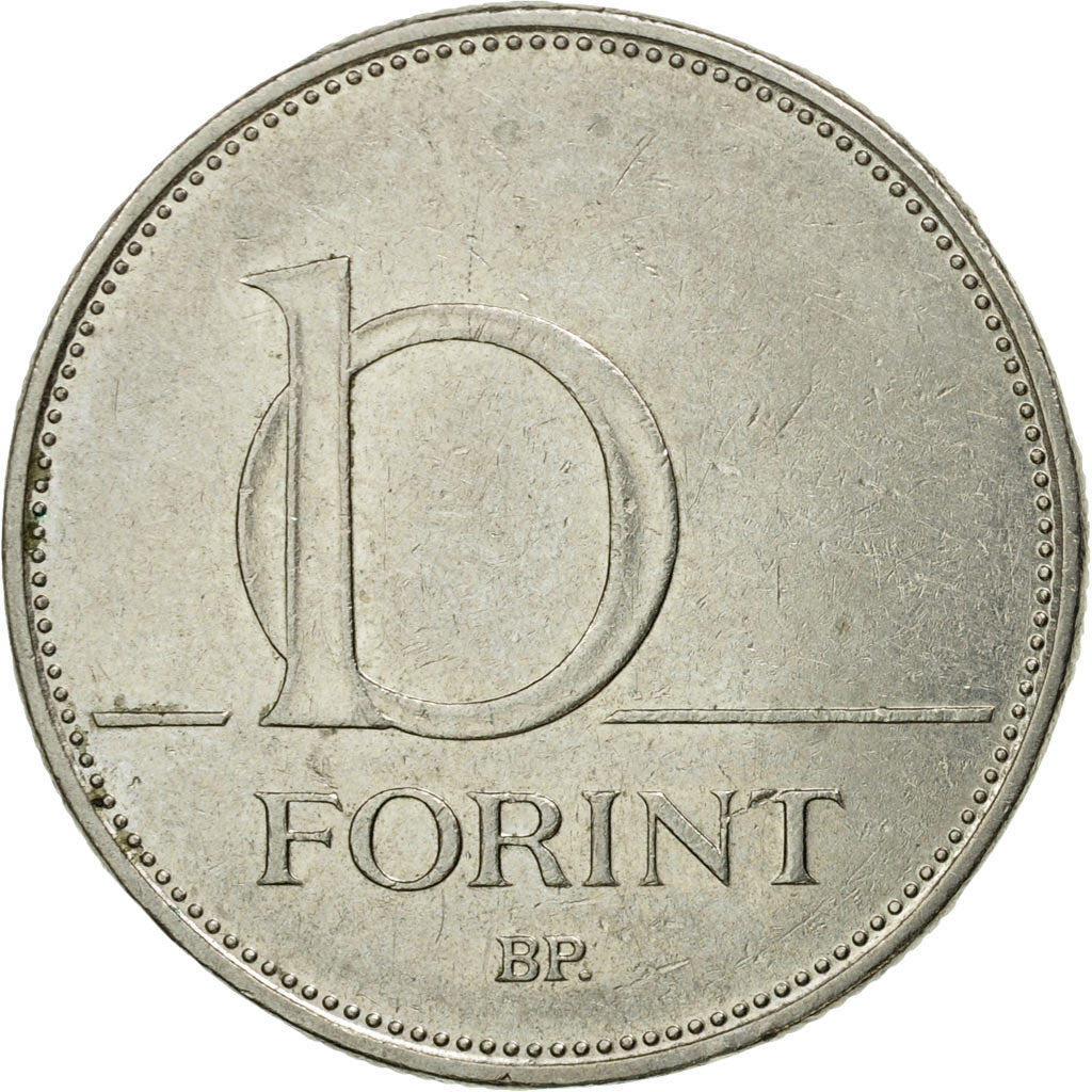 Coin, Hungary, 10 Forint, 2004, EF(40-45), Copper-nickel, KM:695