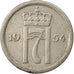 Coin, Norway, Haakon VII, 25 Öre, 1954, EF(40-45), Copper-nickel, KM:401