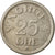 Coin, Norway, Haakon VII, 25 Öre, 1955, EF(40-45), Copper-nickel, KM:401