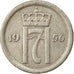 Moneta, Norwegia, Haakon VII, 25 Öre, 1956, EF(40-45), Miedź-Nikiel, KM:401