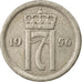 Coin, Norway, Haakon VII, 25 Öre, 1956, EF(40-45), Copper-nickel, KM:401