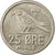 Moneta, Norwegia, Olav V, 25 Öre, 1969, EF(40-45), Miedź-Nikiel, KM:407