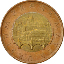 Coin, Czech Republic, 50 Korun, 1993, EF(40-45), Bi-Metallic, KM:1
