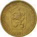 Coin, Czechoslovakia, Koruna, 1981, EF(40-45), Aluminum-Bronze, KM:50
